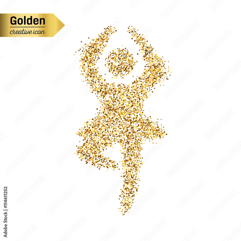 Obraz premium Gold glitter vector icon