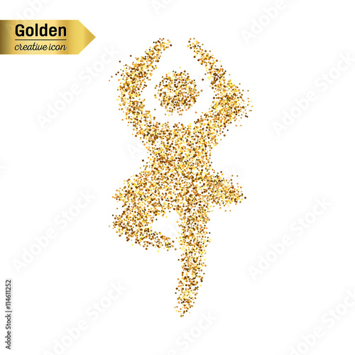 Gold glitter vector icon