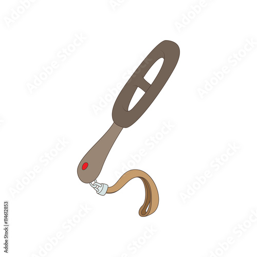 Black body scanner icon, cartoon style