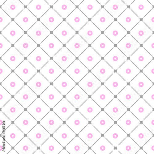 Seamless pattern with hearts and cages. Vector illustration.