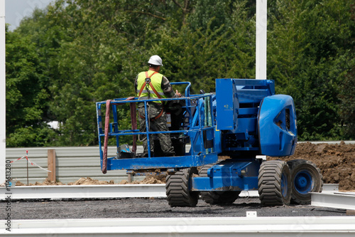 Photos Ouvriers sur un chantier de construction