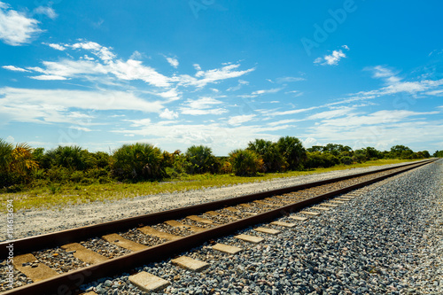 Photo Florida railroad tracks