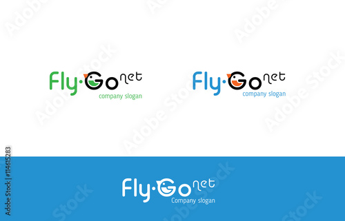 Sitting Bird Abstract Logo design vector letter G