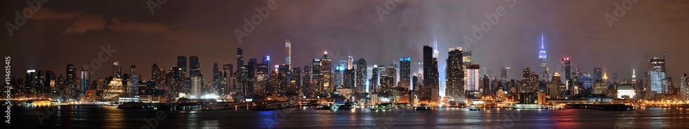 Manhattan midtown skyline at night Manhattan midtown skyline at night
