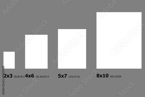 Photo paper sizes