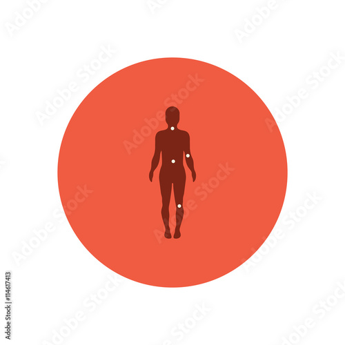 stylish icon in color circle body osteoarthritis