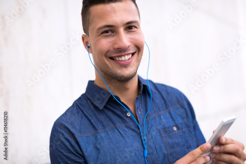 Young man with smartphone