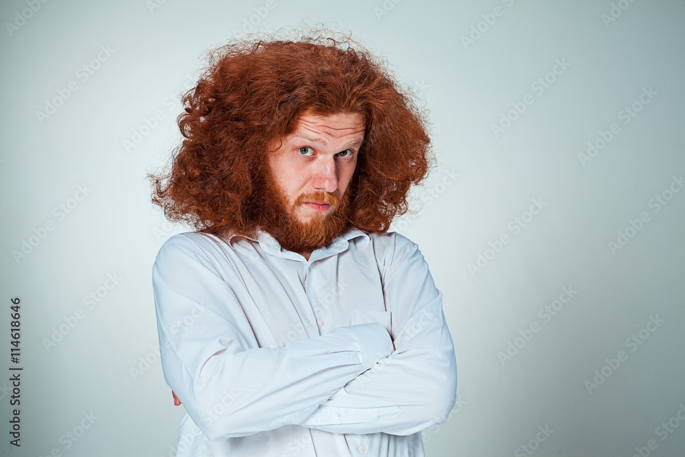 Portrait of young man with shocked facial expression Portrait of young man with shocked facial expression