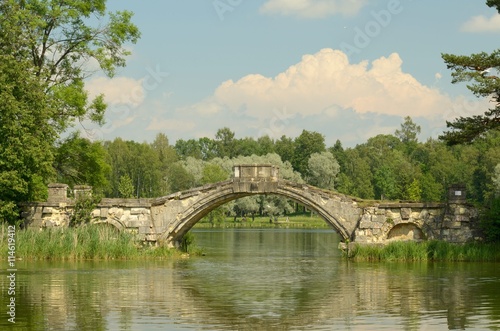 Fototapeta Naklejka Na Ścianę i Meble -  Stone bridge in the Park.