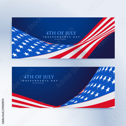 american flag 4th of july banners