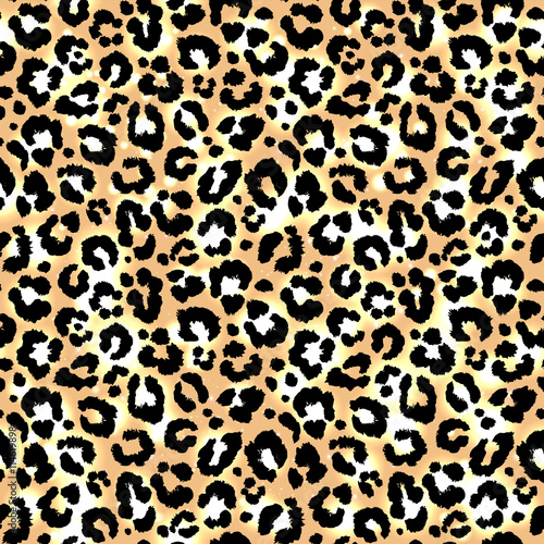 Seamless leopard pattern. Vector.