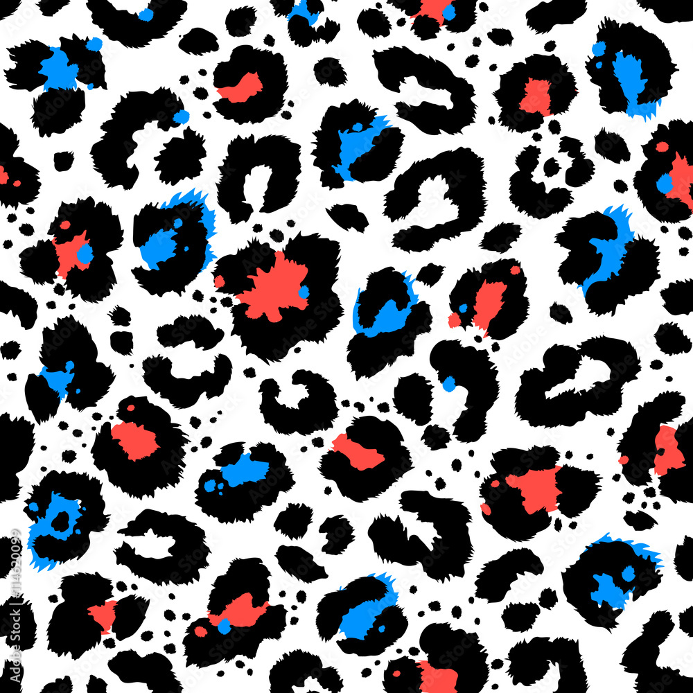 Obraz premium Seamless leopard pattern. Vector.