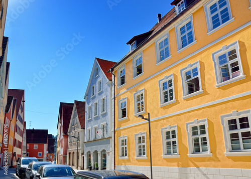 Historische Häuserzeile in der Oberamtsstraße in Ellwangen