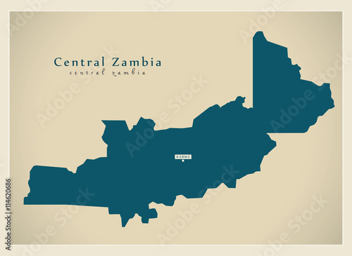 Modern Map - Central Zambia ZM