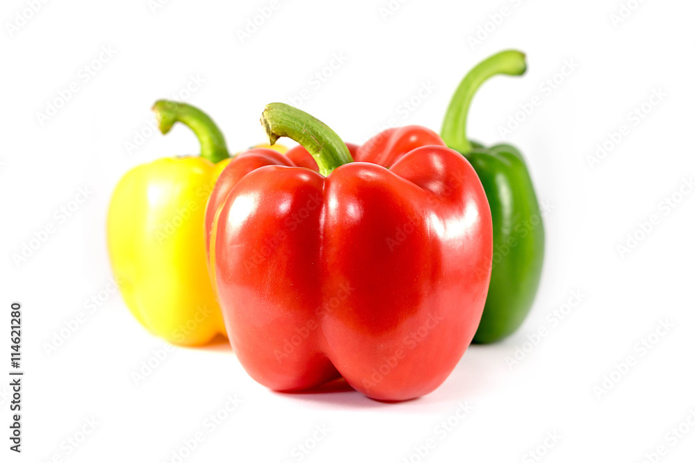 bell peppers isolated on white background bell peppers isolated on white background