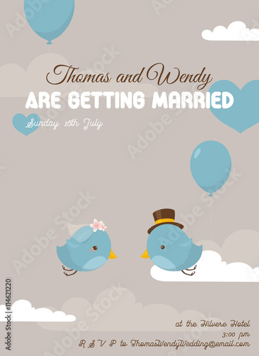 Flying Wedding Birds