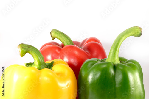 bell peppers isolated on white background