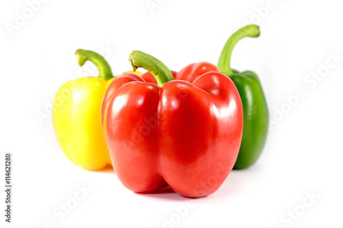 bell peppers isolated on white background