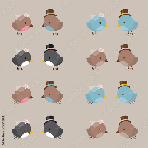 Bride and Groom Birds