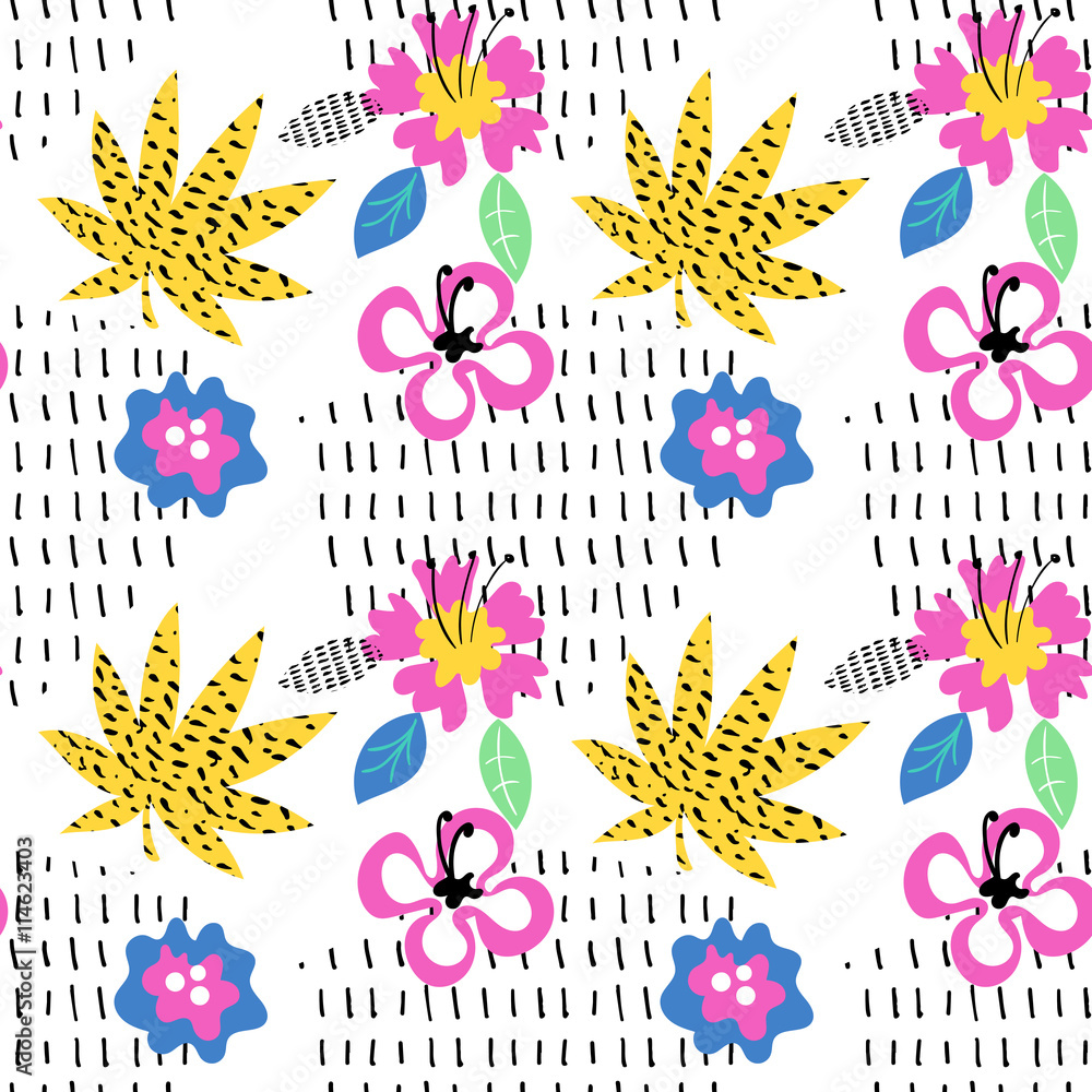 Fototapeta premium Seamless summer pattern