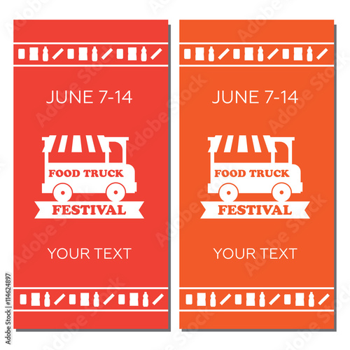 Street food festival design of vector poster