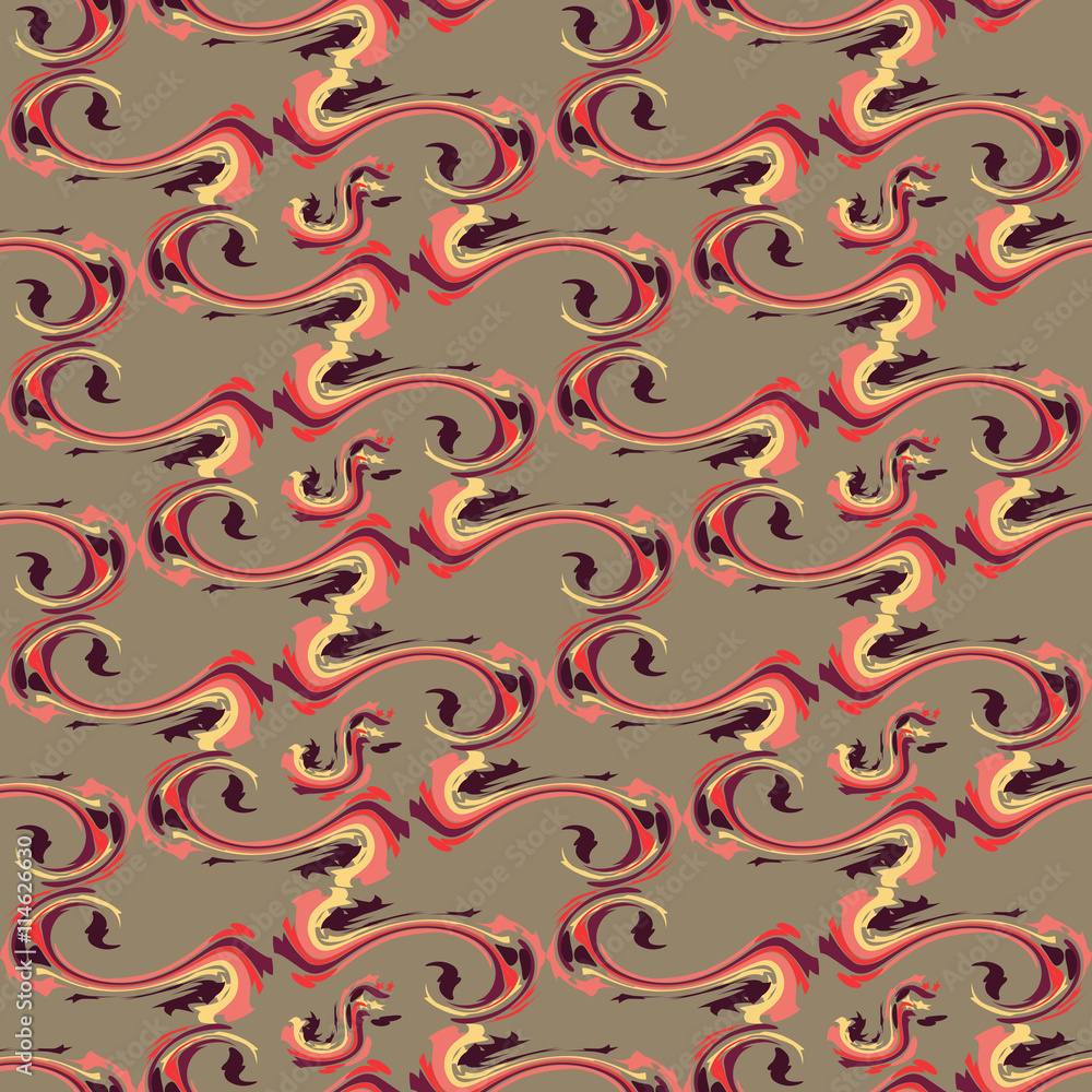 The pattern of the colored waves The pattern of the colored waves