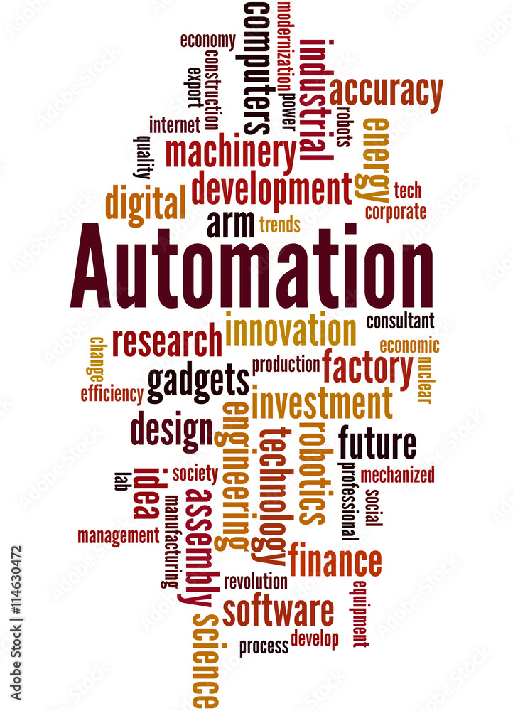 Fototapeta premium Automation, word cloud concept 4