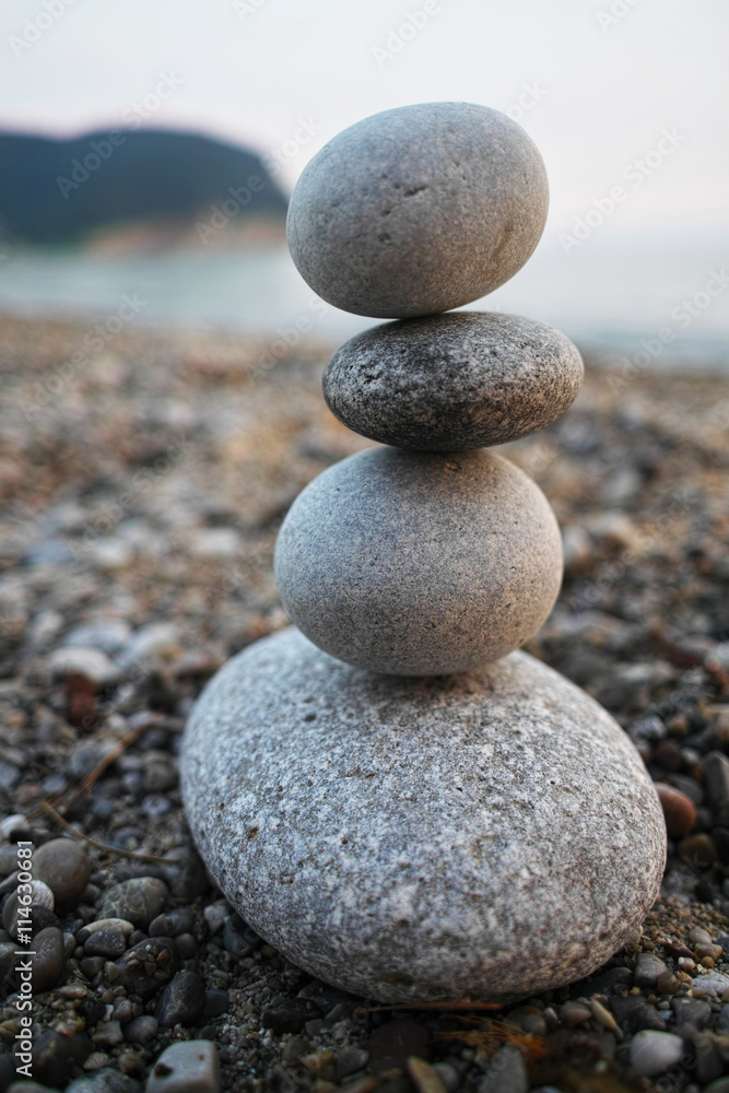 Stones stack near the sea Stones stack near the sea