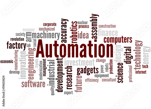 Automation, word cloud concept