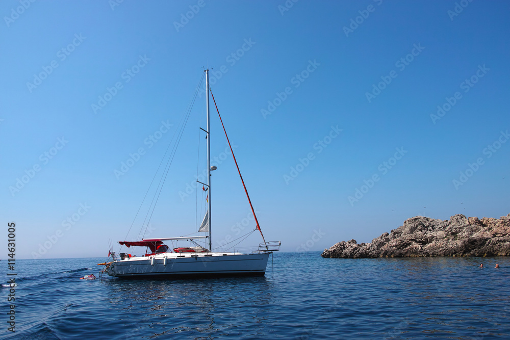 Yacht in the sea