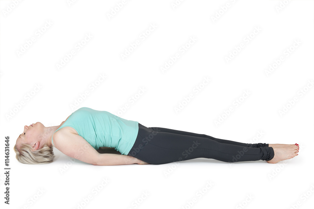 Yoga woman green position_54