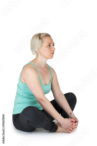 Yoga woman green position_74