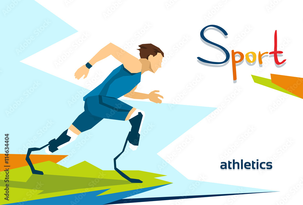 Disabled Runner Sport Competition
