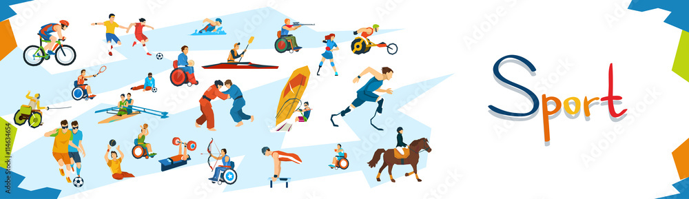 Disabled Athletes Sport Competition Banner