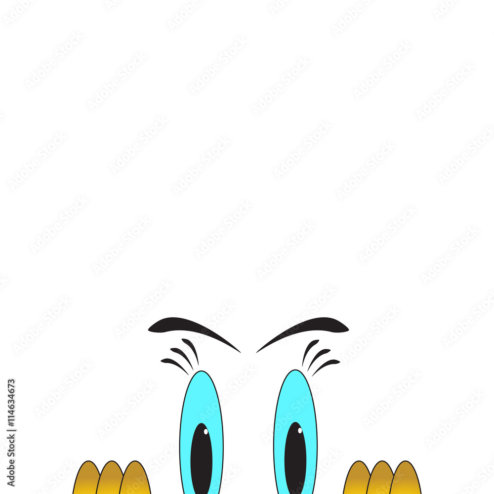 Cartoon eyes peeking holiday card Stock Vector Adobe Stock