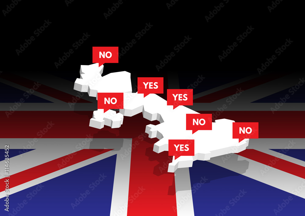 Fototapeta premium Brexit referendum poll on Britain leaving the EU