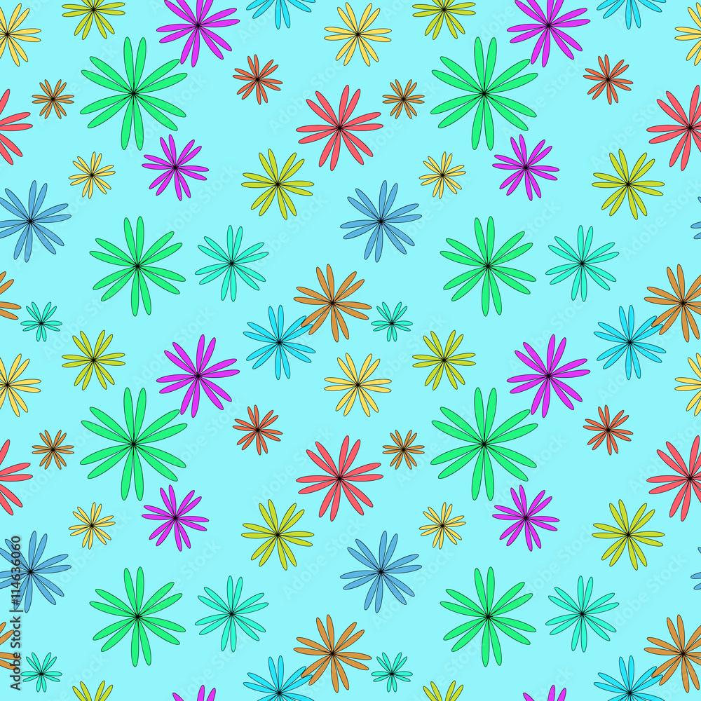 Flower color seamless pattern Flower color seamless pattern