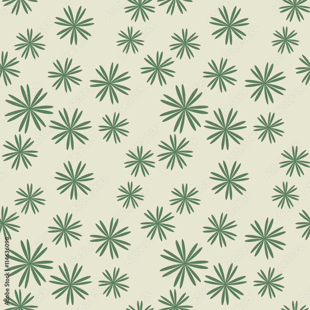 Flower pastel green seamless pattern