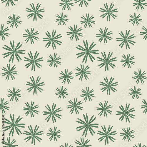 Flower pastel green seamless pattern