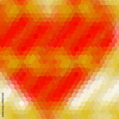 Heart low poly hexagon style vector mosaic background