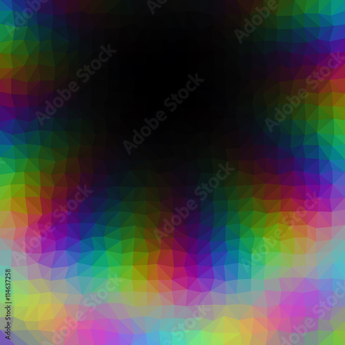 Rainbow low poly triangle style vector mosaic background