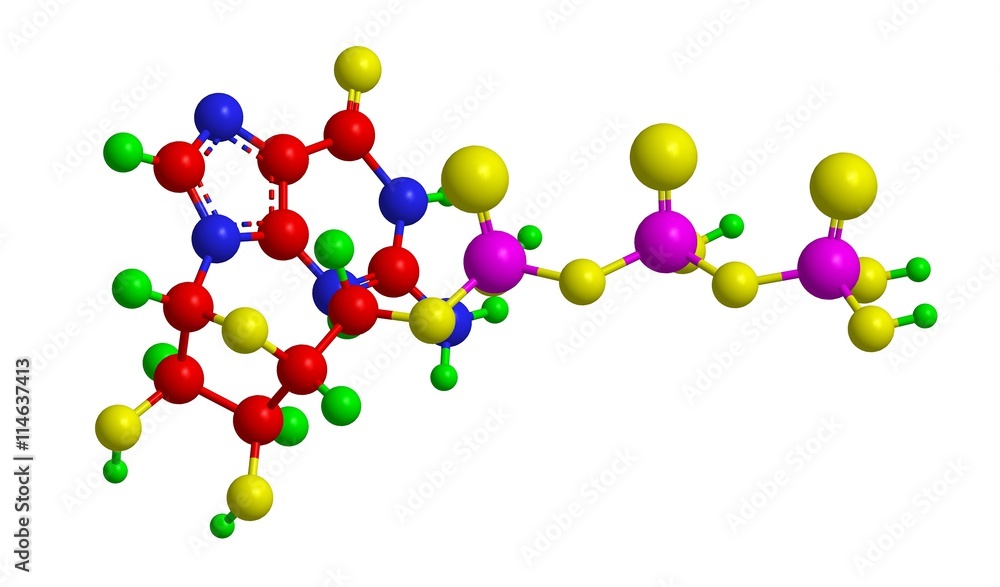 Molecular structure of Guanosine triphosphate Molecular structure of Guanosine triphosphate
