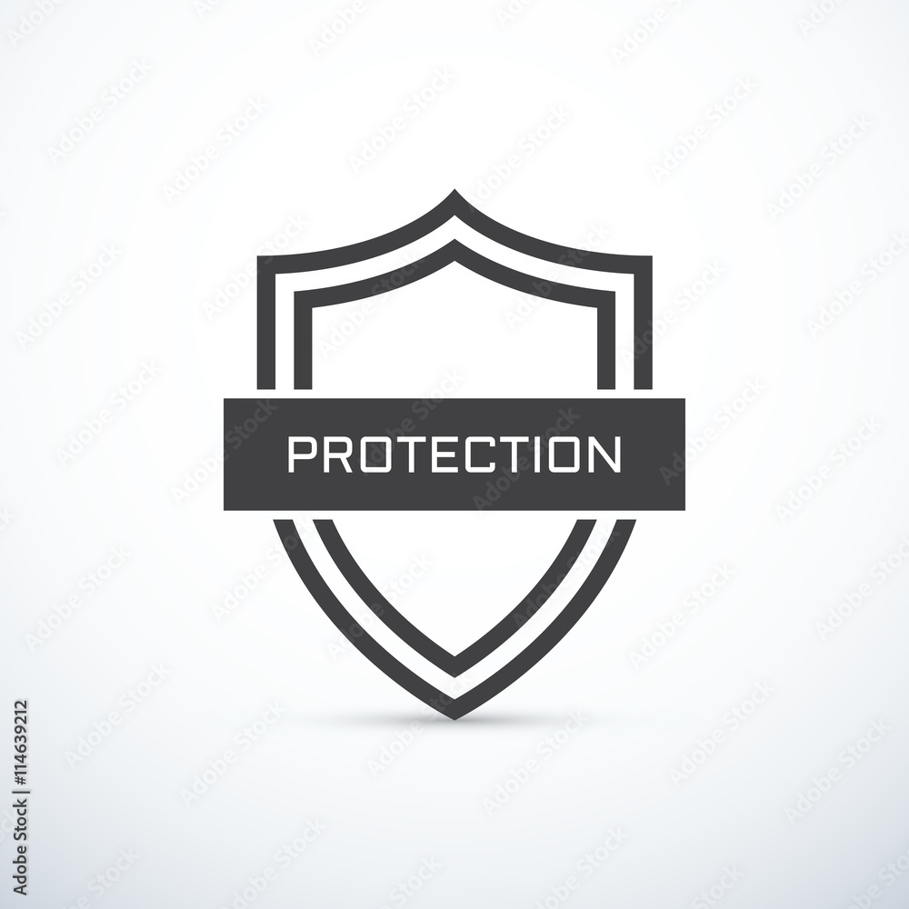 Vector protection icon. Shield icon.