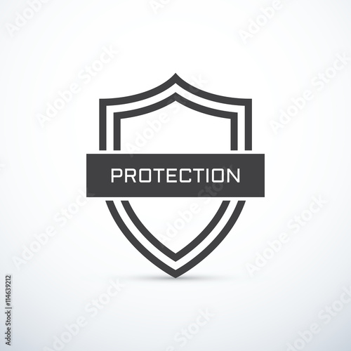 Vector protection icon. Shield icon.