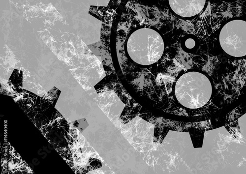Φωτογραφία Hand drawn background with gear wheel