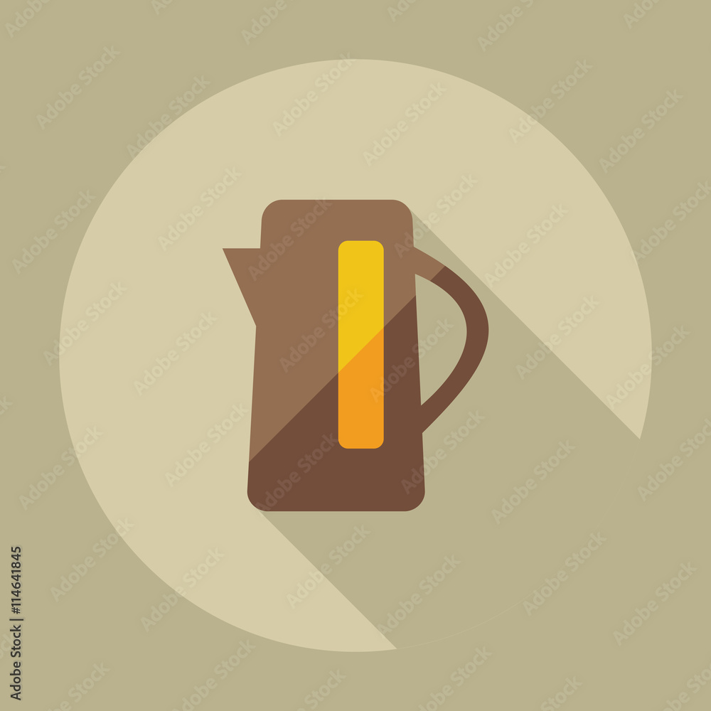 Flat modern design with shadow icons kettle Flat modern design with shadow icons kettle