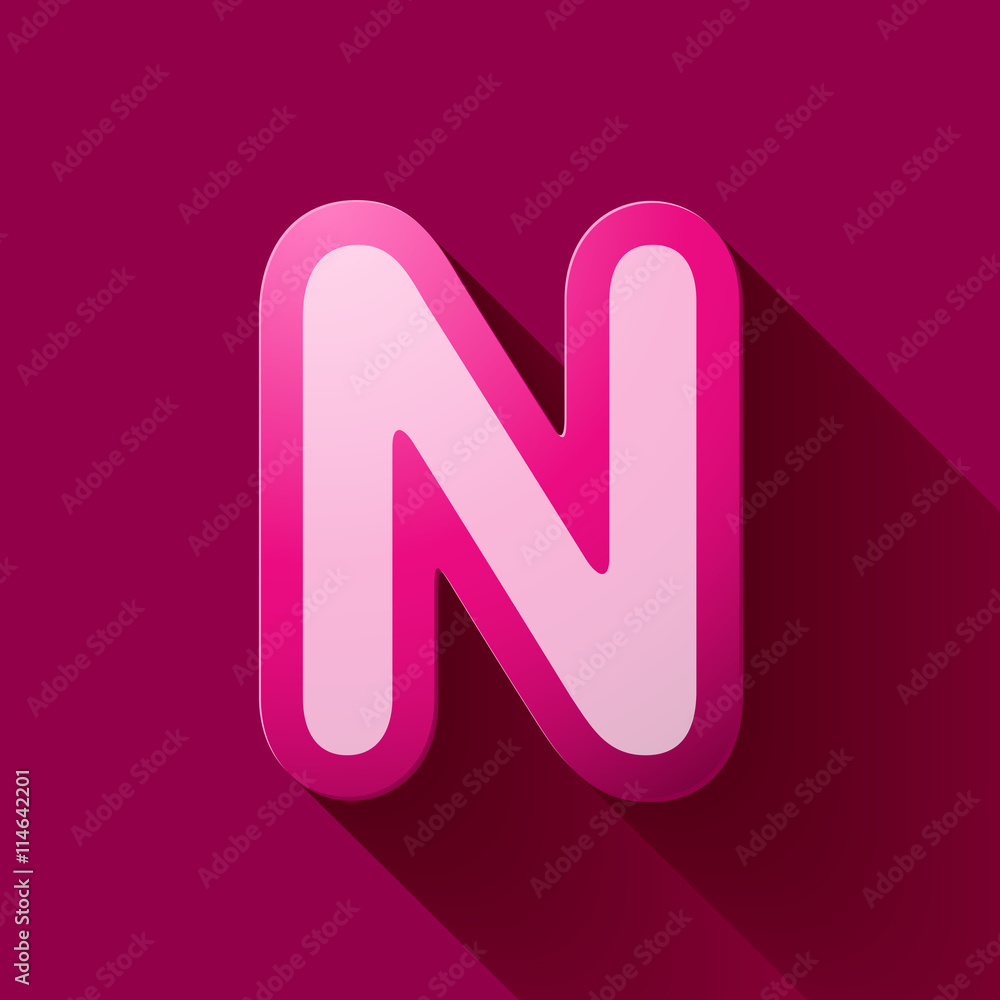 Volume icons alphabet: N Volume icons alphabet: N