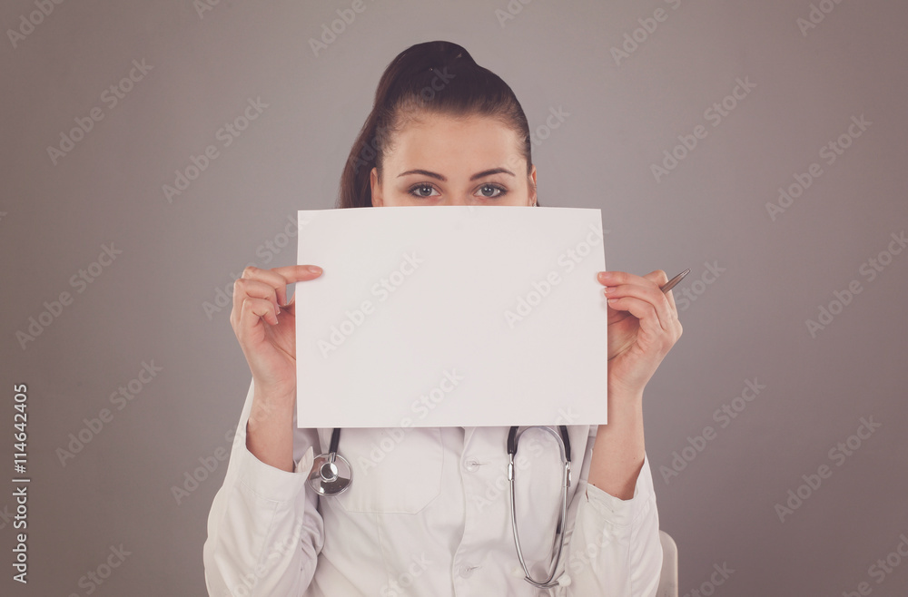 Nurse and a paper Nurse and a paper