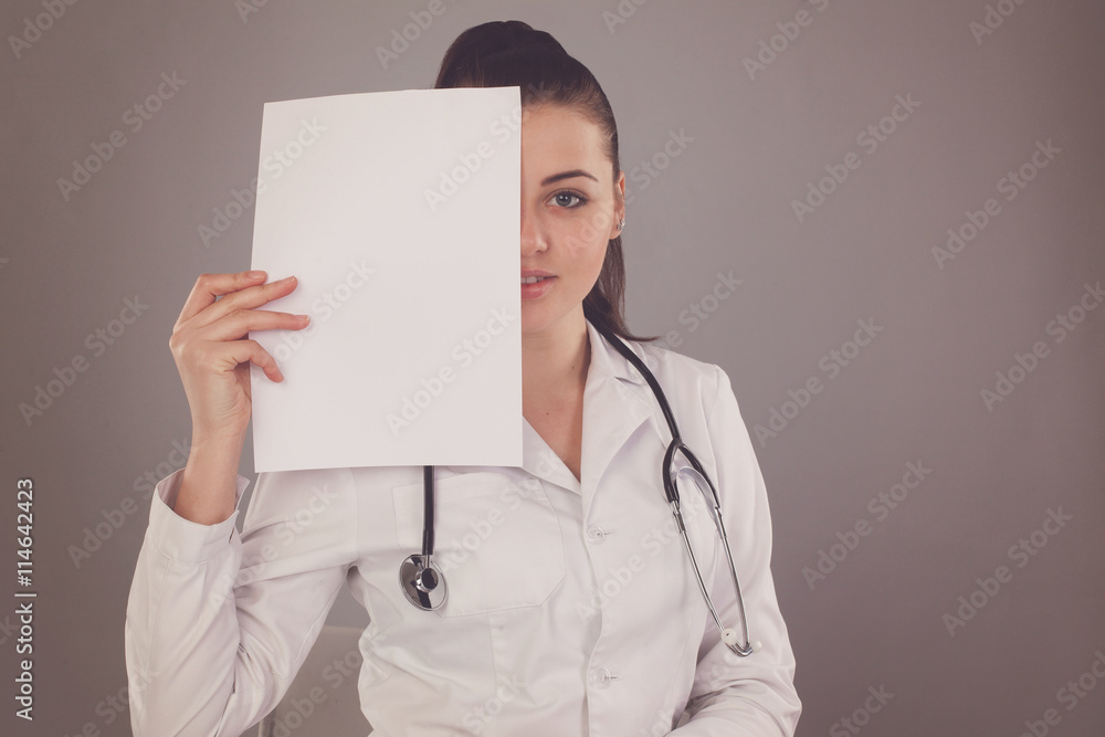 Nurse with a paper