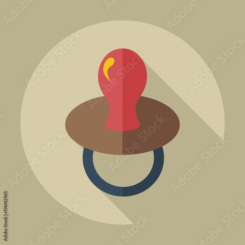Flat modern design with shadow icons soother